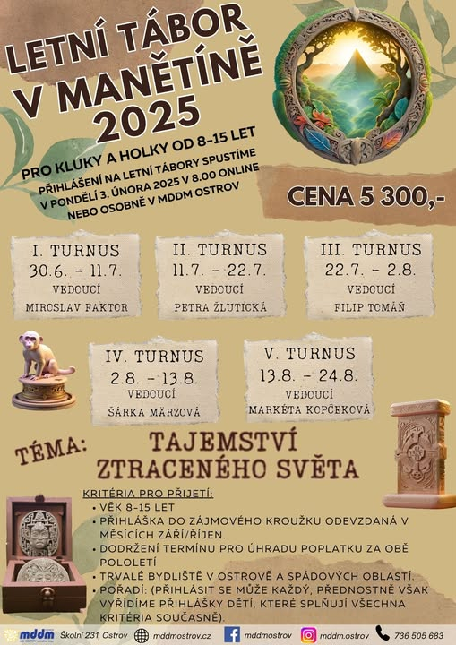 Letní tábor v Manětíně 2025