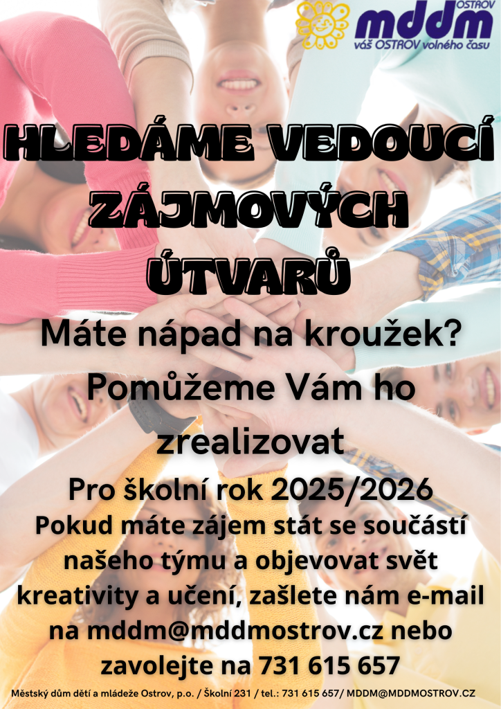 Hledáme vedoucí zájmových útvarů