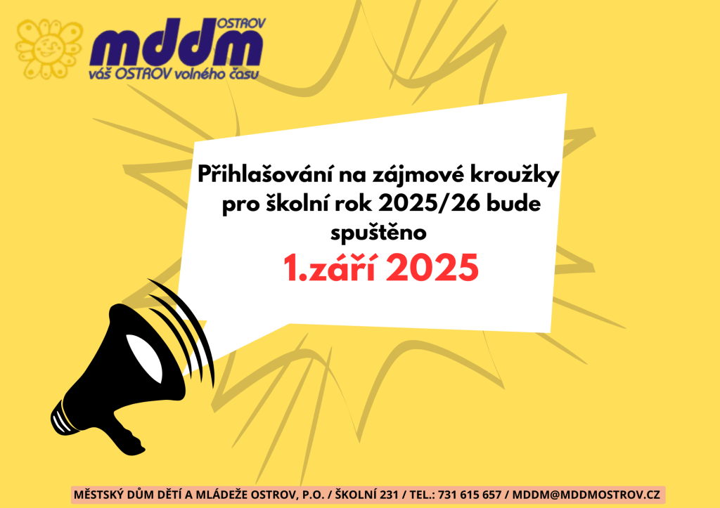 Přihlašování do zájmových kroužků‼️