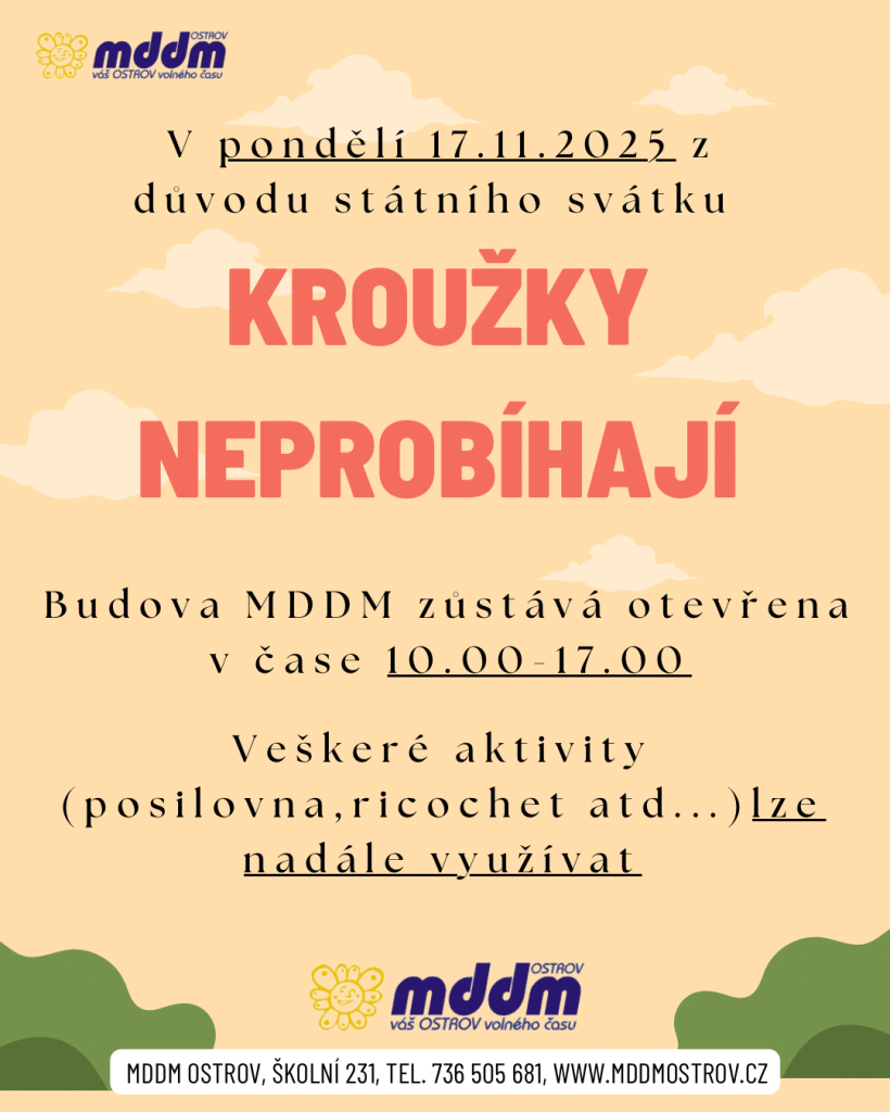 Kroužky neprobíhají, budova zůstává otevřena 