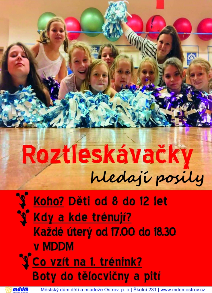 Kroužek Roztleskávačky hledá posily
