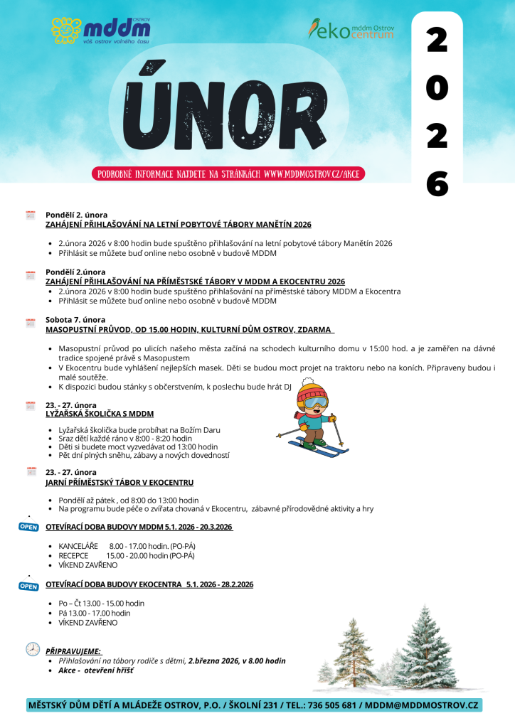 Program na měsíc únor ❄️