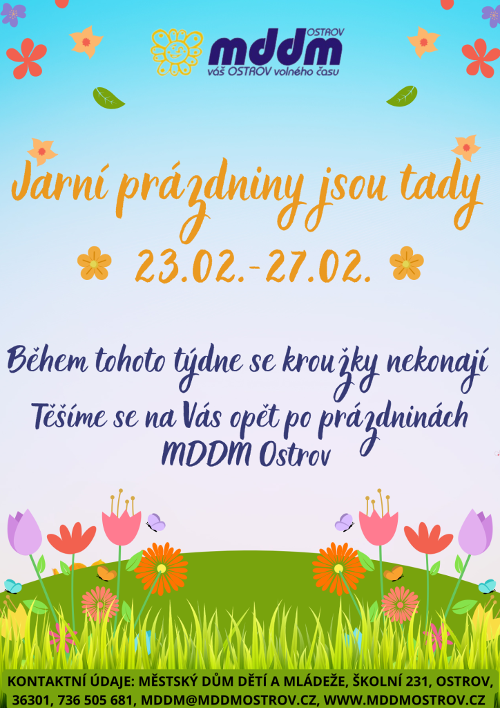 Kroužky o jarních prázdninách se nekonají