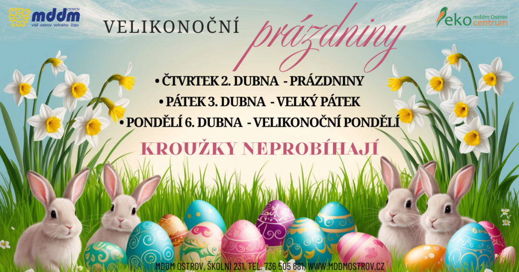 Velikonoční provoz MDDM