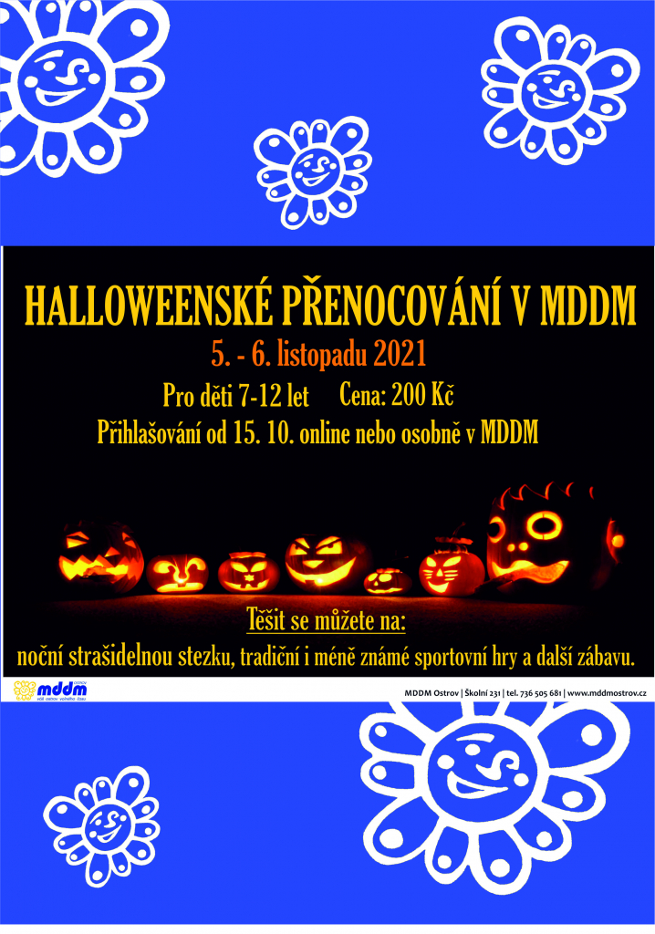HALLOWEENSKÉ PŘENOCOVÁNÍ V MDDM