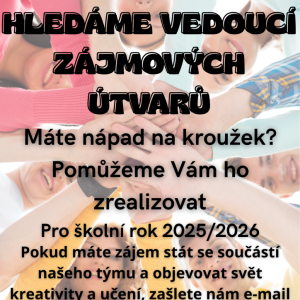 Hledáme vedoucí zájmových útvarů