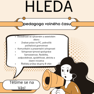 Hledáme pedagoga volného času