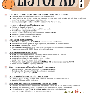 Program na měsíc listopad 