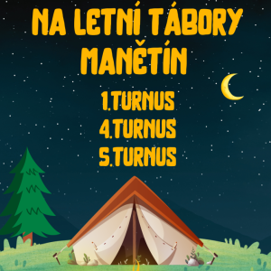 Volná místa na letní tábory Manětín 